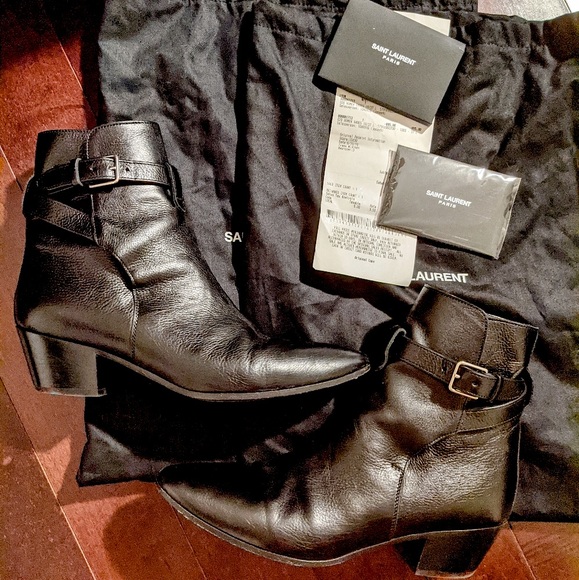 Yves Saint Laurent Shoes - AUTHENTIC YSL Black Wyatt Jodhpur Boots